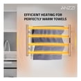 thumbnail image 3 of Glow Series 4-Bar Wall Mounted Electric Bathroom Towel Warmer Rack in Brushed Nickel Finish Stainless Steel, 3 of 11