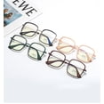 thumbnail image 3 of Men and Women Korean Style Small Frame Metal Frame Eyeglasses Office Glasses Computer Goggles Anti Blue Light Glasses Replaceable Lens Eyeglass BLUE, 3 of 8