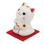Maneki Neko Fortune Cat Cat Ornament Welcoming Waving Arm Cat Figurine Decor for Home Car Office Decor