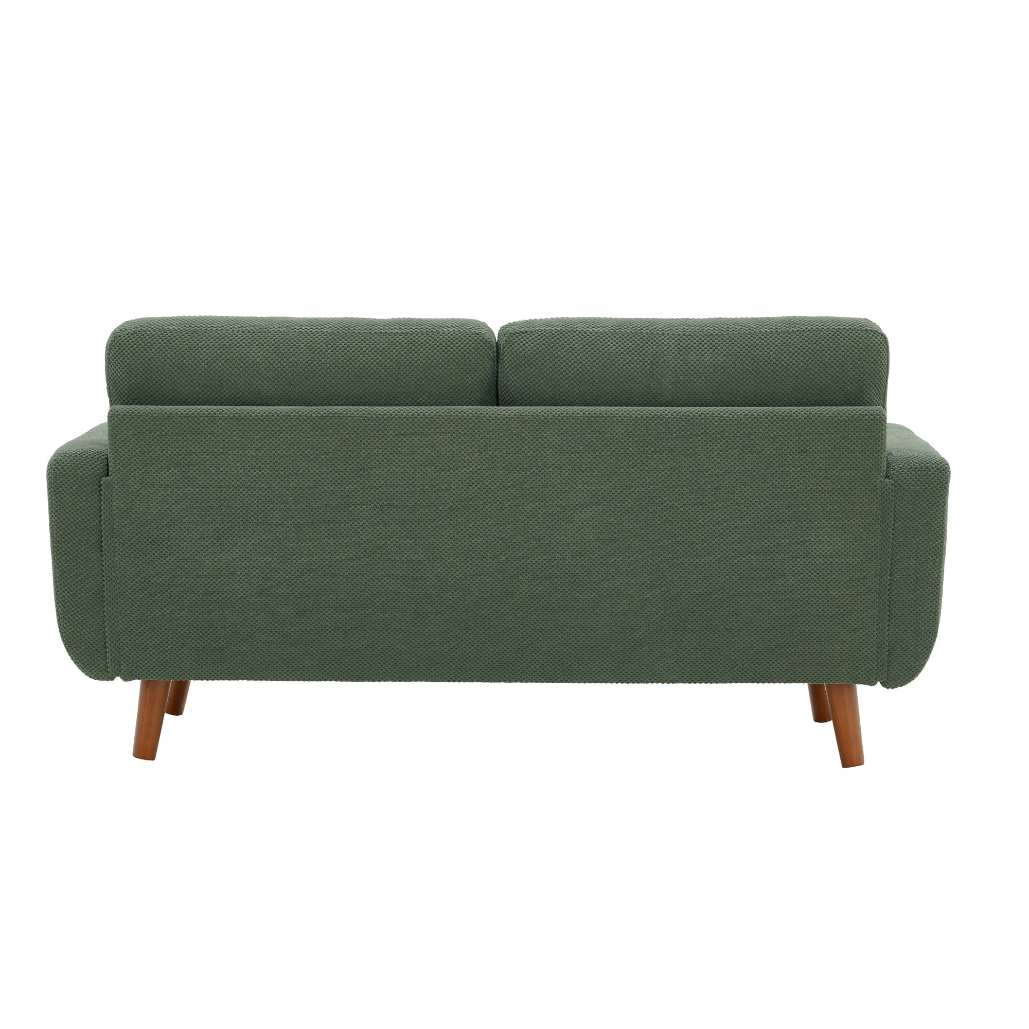 Leumius 65" Modern 2-Seater Sofa Upholstered Loveseat Sofa Couch with olid Wood Legs for Living Room,Apartment,Bedroom,Dark Green