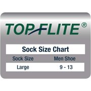 Top Flite Cotton Tab Socks, White, (L) W 9-12 / M 9-13, 2 Pair