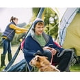 thumbnail image 6 of FlyingStar Waterproof Outdoor Blanket with Sherpa Lining, Windproof Triple Layers Warm Comfy Foldable for Camping Stadium, Sports, Picnic, Grass, Concerts and Pet, Red Plaid, Navy/Grey, 59''X 79'', 6 of 8