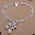 thumbnail image 4 of Pulsera sólida de cadena lateral con hebilla bonita de Plata de Ley 925 para mujeres y hombres, abalorio para regalo de fiesta, joyería de moda para boda, 4 of 5