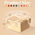 thumbnail image 4 of 48 Pcs Cardboard Ring Gift Boxes with Ribbon Bows - 1.57x1.57 Inches Small Square Jewelry Boxes, Assorted Colors, Removable Tray, Fabric-Lined Interior, Ideal Gift for Her/Him, 4 of 7