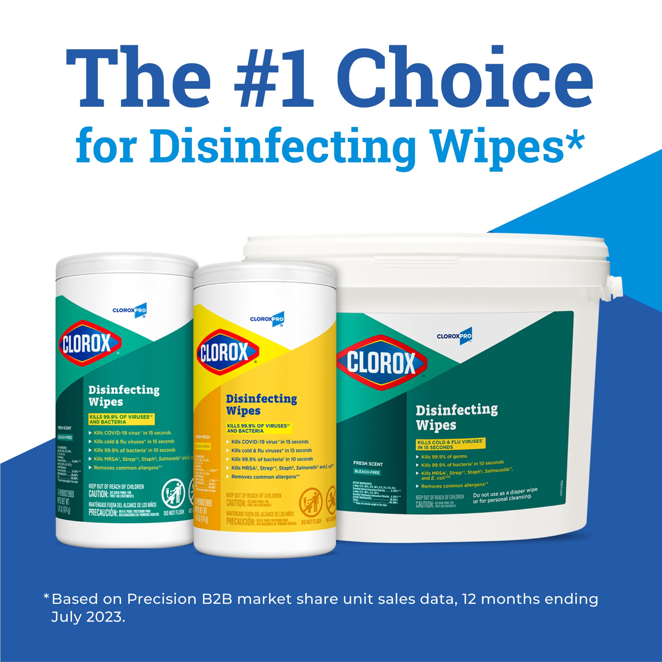 CloroxPro Clorox Disinfecting Wipes, Fresh Scent, 700 Ct, Pack of 2