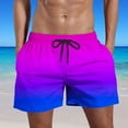 thumbnail image 1 of LSLJS Mens Swim Trunks Men's Adult Low Waist Boxer Shorts Casual Gradient Print Drawstring Swimwear Bathing Suits, 1 of 5