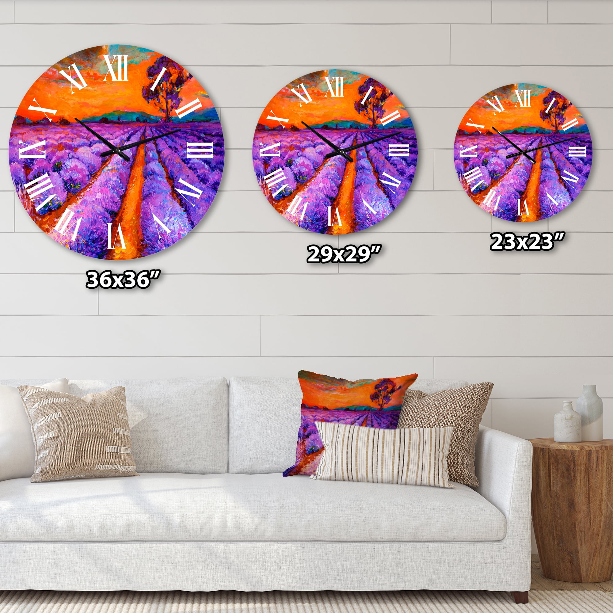 Designart 1 in Quartz Farmhouse Wall Clock