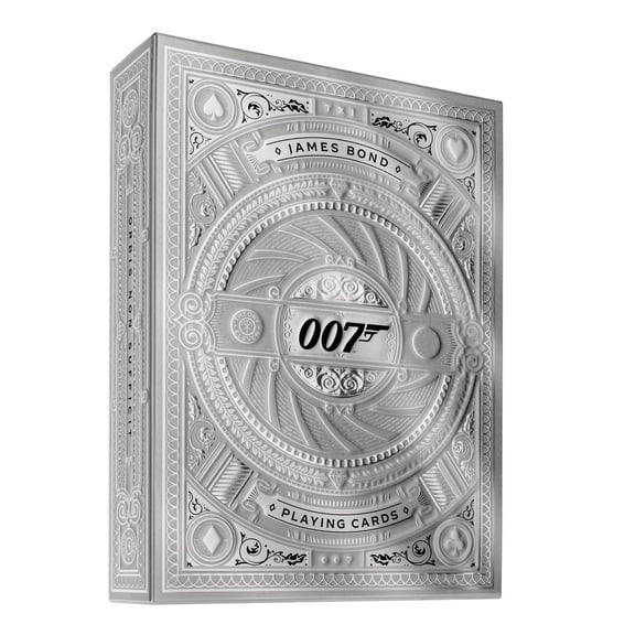 theory11 James Bond Silver Edition Playing Cards, Premium 007 Poker Deck, Standard Index