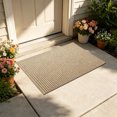 thumbnail image 4 of Cadancy Doormat Woven Texture Non Slip Backing Entryway Rug for Front Door Mudroom Patio Low Profile Absorbent Floor Mat Machine Washable Home Kitchen Accent Carpet Pad, 4 of 7