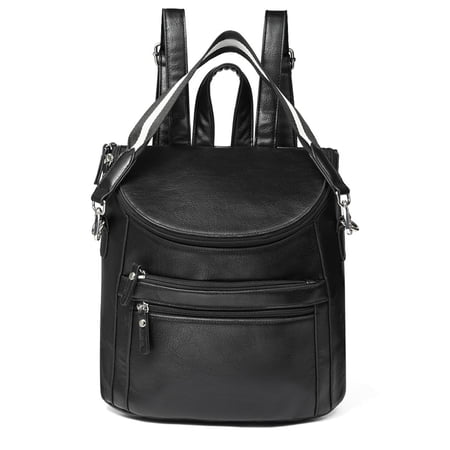 Nollia Vegan Leather Mini Backpack - Water Resistant - Classic Style