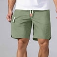 thumbnail image 2 of EOYWHK Mens Basketball Shorts Quick Dry with Pockets Elastic Waist Mens Active Shorts Soft Lightweight Breathable for Workout Training Green, Size XXL, 2 of 8