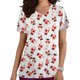 thumbnail image 1 of Pntutb, blusas con cuello en V y manga corta a la moda para mujer, blusa de bolsillo con estampado de uniforme de trabajo, tops Pntutb Pntutb-2959, 1 of 5