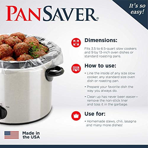 Pansaver EZ Clean Multi-Use Cooking Bags Slow Cooker Liners, 25 Count
