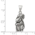 thumbnail image 3 of Auriga Fine Jewelry 925 Sterling Silver Antiqued Squirrel Charm for Women (L - 24mm, W - 10mm), 3 of 6
