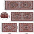 thumbnail image 2 of TECHVIDA Kitchen Rugs 4 Piece Set,Boho kitchen mats for floor, Non-Slip Machine Washable Rugs,Vintage Kitchen Mat for Hallway Laundry Room Sink, 2 of 8