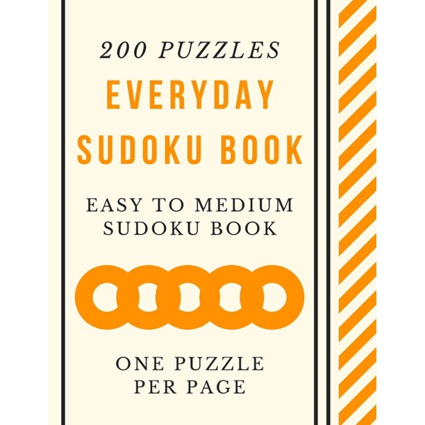 everyday sudoku book sudoku easy to medium large print sudoku book for brain fitness sudoku book