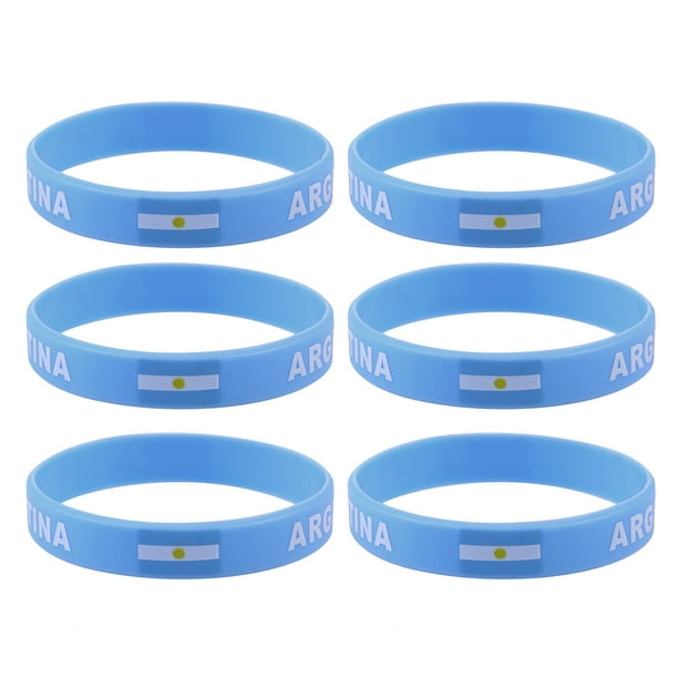 FELTECHELECTR 6 pulseras deportivas de silicona de estilo nacional (Argentina)
