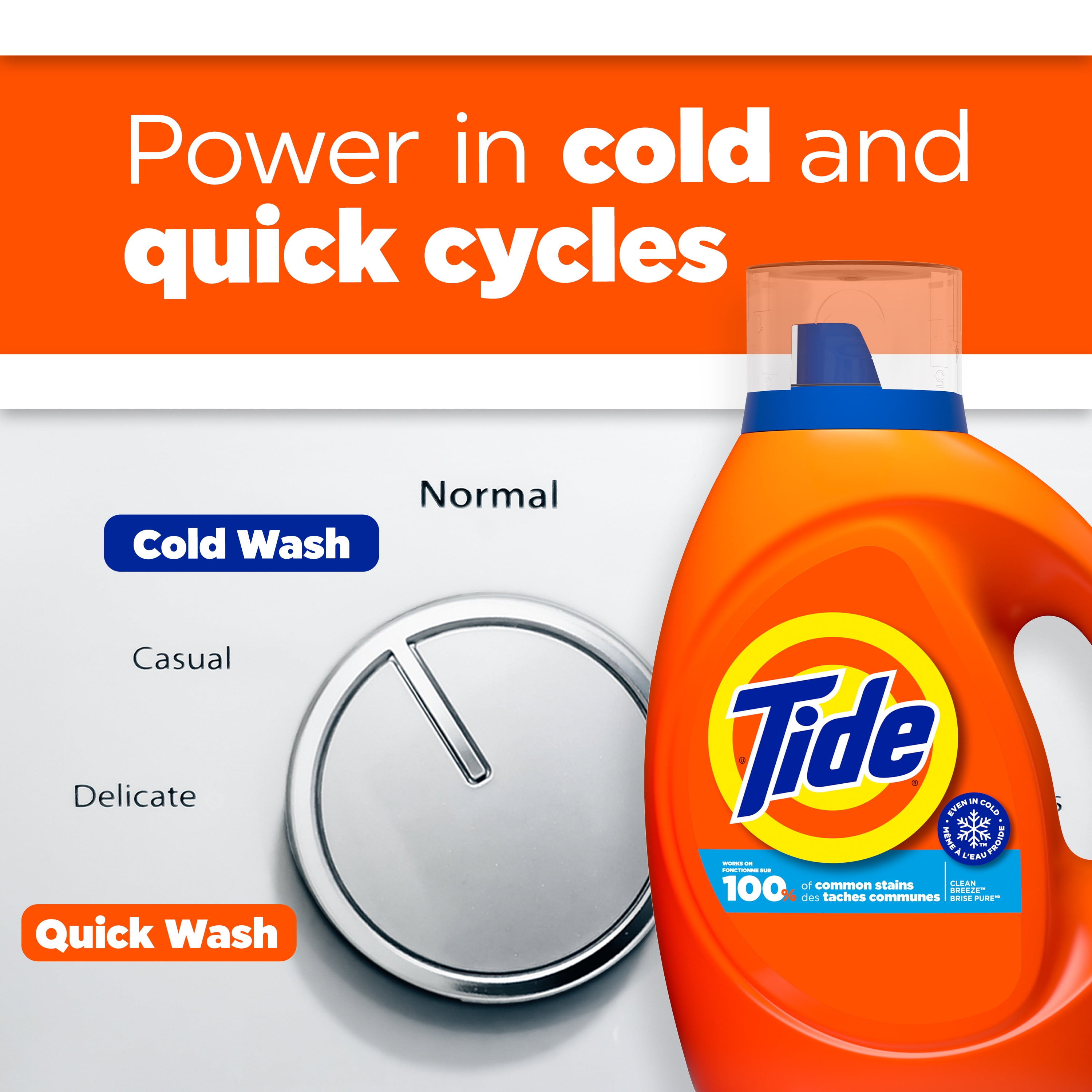 Tide Liquid Laundry Detergent, Clean Breeze Scent, 63 fl oz, 48 Loads