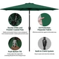thumbnail image 2 of Simple Deluxe 9ft Outdoor Market Table Patio Umbrella with Button Tilt and 8 Sturdy Ribs, Green, 2 Pack, 2 of 6