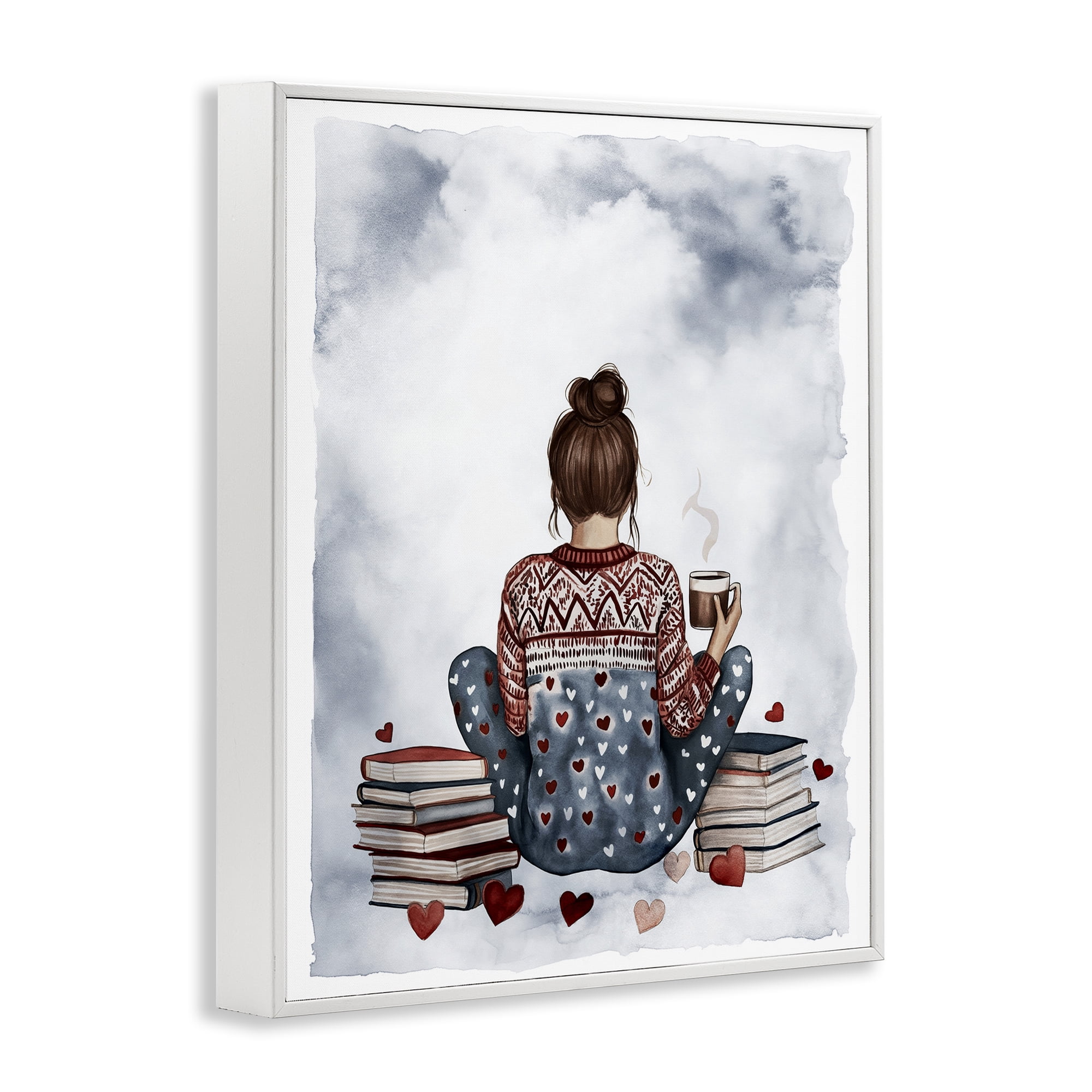 Stupell Industries Cozy Ritual Reader White Framed Giclee Art, design by Svetlana Aleynikova
