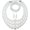 White, variant on 80s Jewelry Set Chunky Multilayer Beaded Necklaces Bracelets Earrings for Women Party, Style O2277