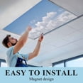 thumbnail image 6 of Clouds Fluorescent Light Covers, Blue White Sky Natural Landscape Magnetic Light Covers for Ceiling Lights, Fluorescent Ceiling Shade Filters for Classroom Bedroom Office 4x2Ft x 2PCS, 6 of 8