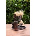 thumbnail image 5 of Handmade Wooden Primitive Tribal Playing 3 Djembe Drums Figurine Drumming Statue Funny Sculpture Tiki Bar Handcrafted Unique Gift Decor Accent Figurine Hand Carved, 5 of 6