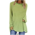 thumbnail image 2 of Jienlioq Hauts Tube pour Femmes Femmes Décontracté Manches Longues Col Rond Hauts Blouse Ample Imprimé Graphique Chemise en Liquidation, 2 of 5