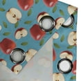 thumbnail image 5 of Ambesonne Fruits Grommet Curtain, Red Delicious Apples Motif, 50" x 63", Cream Blue and Ruby, 5 of 6