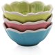 thumbnail image 3 of Juego de 3 platos para salsa, forma de rosa, platos de aperitivo de cerámica, platos, tazones para mojar, mini condimento, platillo de porcelana, tazón, postre, rosa, verde y azul, 8 * 8 * 4 cm, 3 of 5