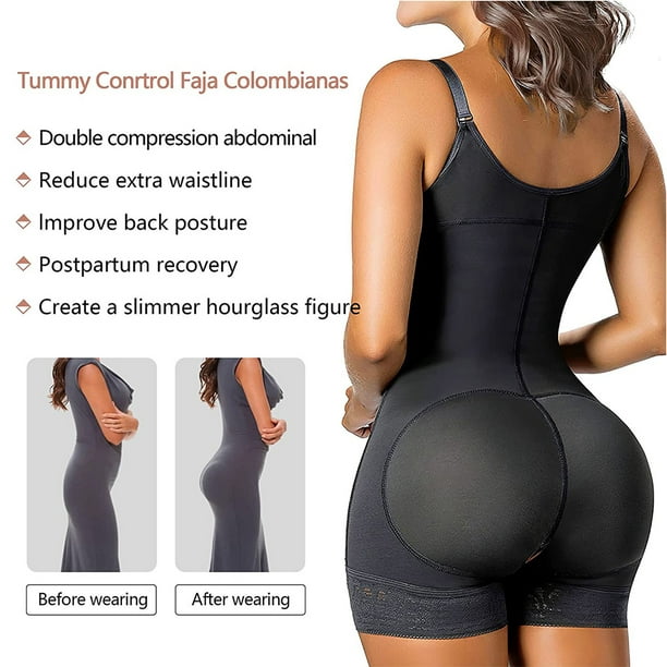 Faja Colombianas Women's Girdle Stretchy Mesh Shapewear High Waist Slim  Belly And Hip Lift Pants Lace Zipper Body Shaping Pants
