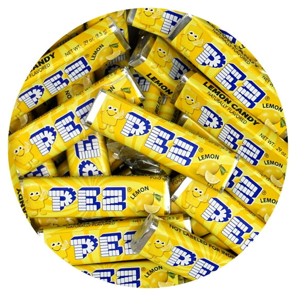 Pez Candy Refills, Lemon Flavor, 1 Pound Bulk Bag (Approx. 40 Pieces), Candy Wrapped