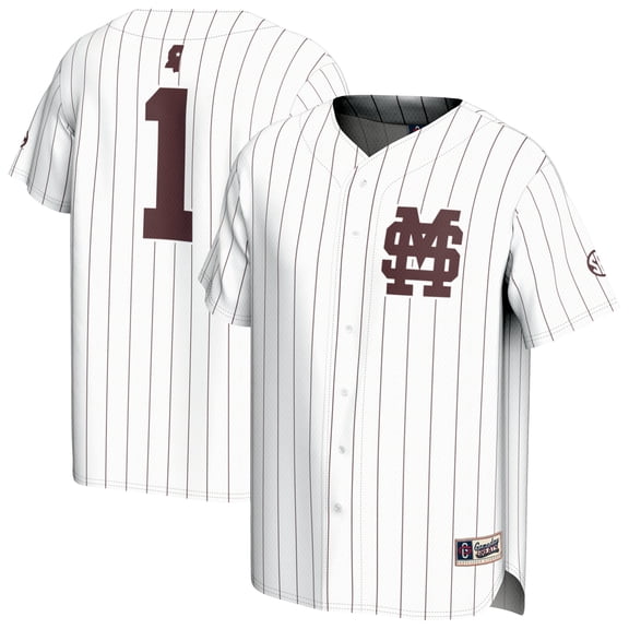 Youth GameDay Greats White Mississippi State Bulldogs Lightweight Collegiate Baseball Fashion Jersey