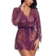 thumbnail image 2 of Camisón de lencería, lencería de verano con cuello en V, lencería de mujer, lencería con cinturón, calidad premium, 2 of 6