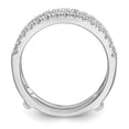 thumbnail image 2 of 14K White Gold Ring Band Wedding Diamond Round Guard, 2 of 7