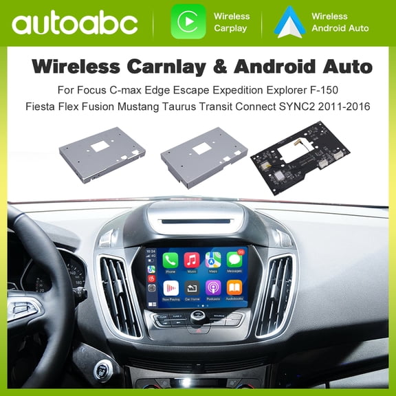 AUTOABC Ford Wireless CarPlay Android Auto For SYNC 2 System 2011-2016 OEM Car Interface Upgrade Decoder Box MuItimedia