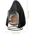 thumbnail image 2 of Number-one Egg Chair Cover Waterproof Swing Chair Cover with Zipper Patio Hanging Chair Cover 75 x 45 inches, 2 of 7