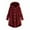 Wine, variant on Azrian Women Plus Size Cardigan Coats,Fall and Winter Hoodies,Oversized Button Plush Tops Hooded Loose Cardigan Wool Coat Winter Jacketize