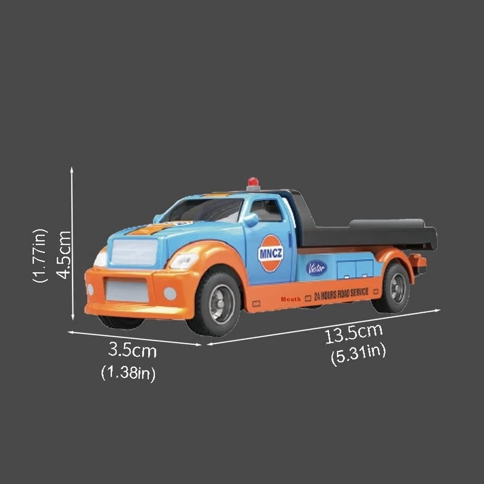 Mini RC Truck,1:64 Scale Car,Remote Control Car with Lights, 2.4Ghz Rc Truck with Trailer,Speed/Steering Adjustable