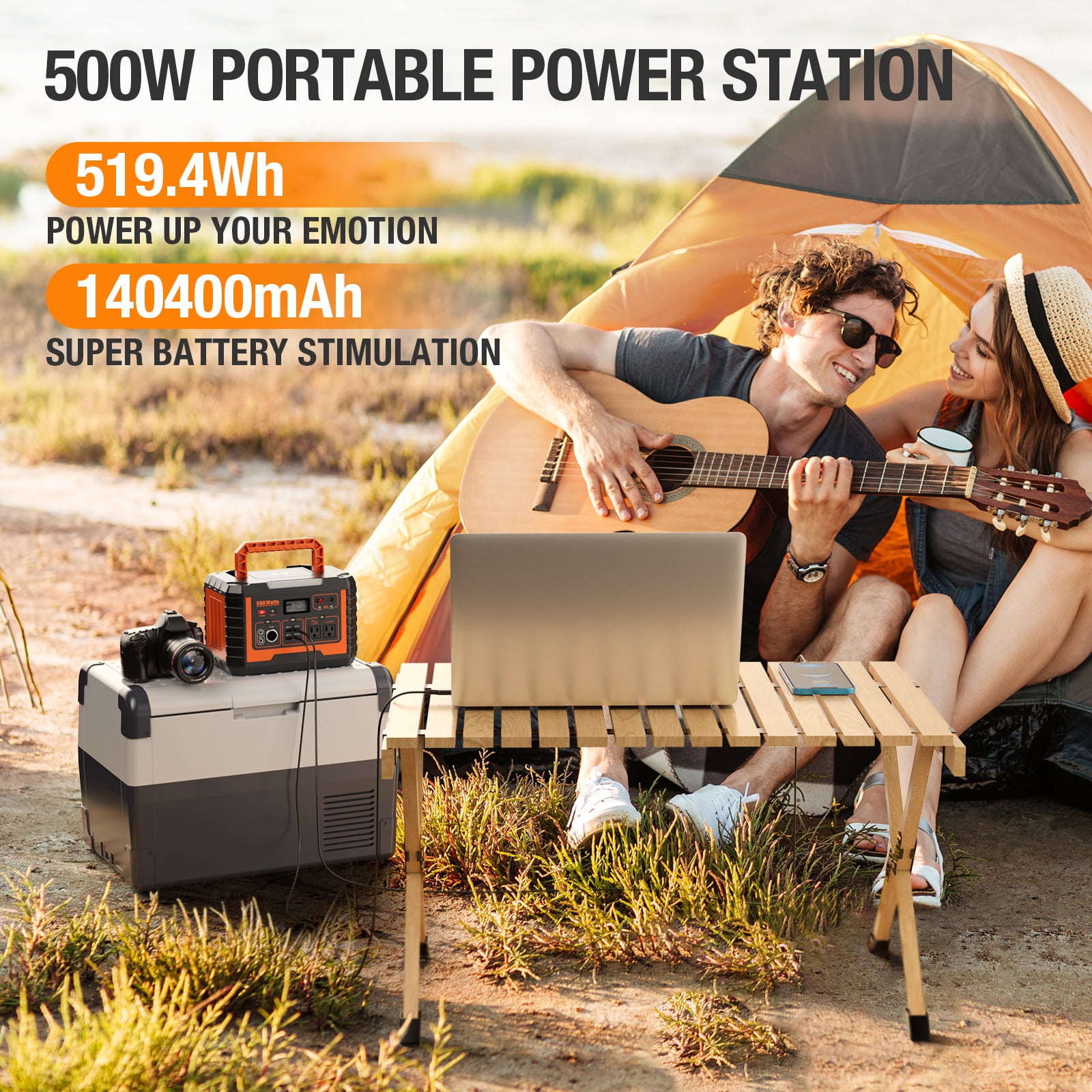 BEYGO 500W Continuous / 1000W Peak Portable Power Station