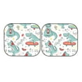 thumbnail image 3 of Uemuo Music Lover Dinosaur Printed 2 PCS Car Windshield Sun Shade, Auto Sun Heat and UV Rays Blocker, Foldable Automotive Front Window Sunshade Protector, 3 of 7