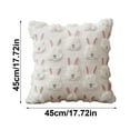 thumbnail image 3 of 1/2PCS Easter Embroidered Spring Pillow Cover Easter Rabbits Egg Pillow Cases,for Indoor Home Living Room Sofa Couch Holiday Farmhouse Valentines Home Holiday, 3 of 7