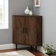 thumbnail image 4 of Contemporary Double Door Corner Accent Cabinet in Dark Walnut, 4 of 6