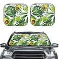 thumbnail image 2 of Fotbe Watercolor Green Tropical 2-Piece Car Windshield Sun Shade | Sun Blocker for Car Windshield | Foldable Automotive Interior Accessories for Sun Protection-Small, 2 of 7