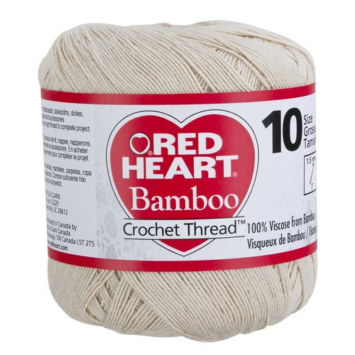 Red Heart Bamboo Crochet Thread Size 10 Natural Yarn