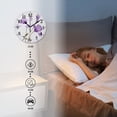 thumbnail image 4 of Non-Ticking Silent Wall Clocks Battery Operated Personalized Decor Clock for Bathroom,Office-Purple Flowers Against White Background（14inch）, 4 of 4
