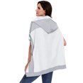 thumbnail image 2 of Womens Oversized Short Sleeve Hoodie Side Slits Pullover Sweater Top, 2 of 5