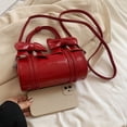 thumbnail image 3 of Bolso Hombro Lindo para Mujer Con Cierre Y Lazo Axila Femenino (S) Rojo, 3 of 6