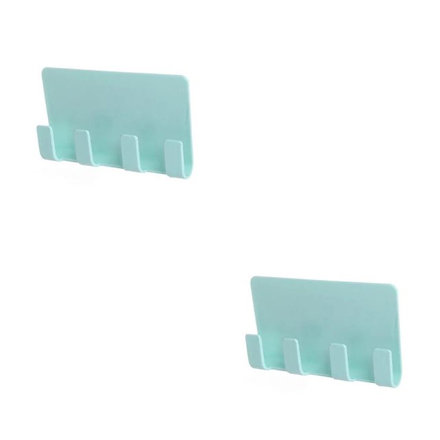 stanreset 2Pcs Practical Wall Phone Holder Socket Charging Box Shelf Bracket Stand Holder Green 2Set