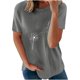 thumbnail image 1 of Puntoco moda adulta mujer cuello redondo manga corta tops camiseta estampados sueltos cortos Puntoco Puntoco-6984, 1 of 8